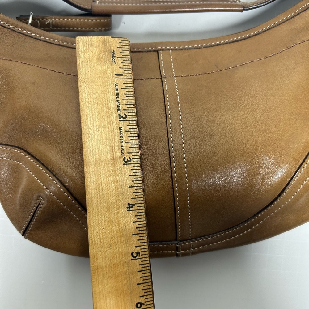 Vintage Coach Y2K Soho Hobo Carmel Brown Leather Mini bag #9541 - Picture 16 of 17